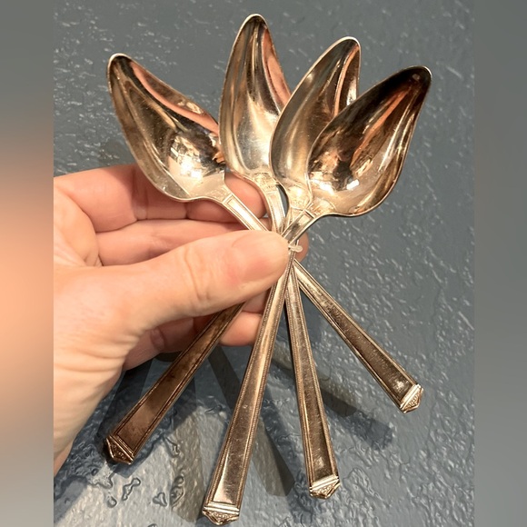 VTG Silver plated antique grapefruit (citrus fruit) spoons - Picture 1 of 9